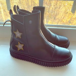 Toddler girl real leather boots